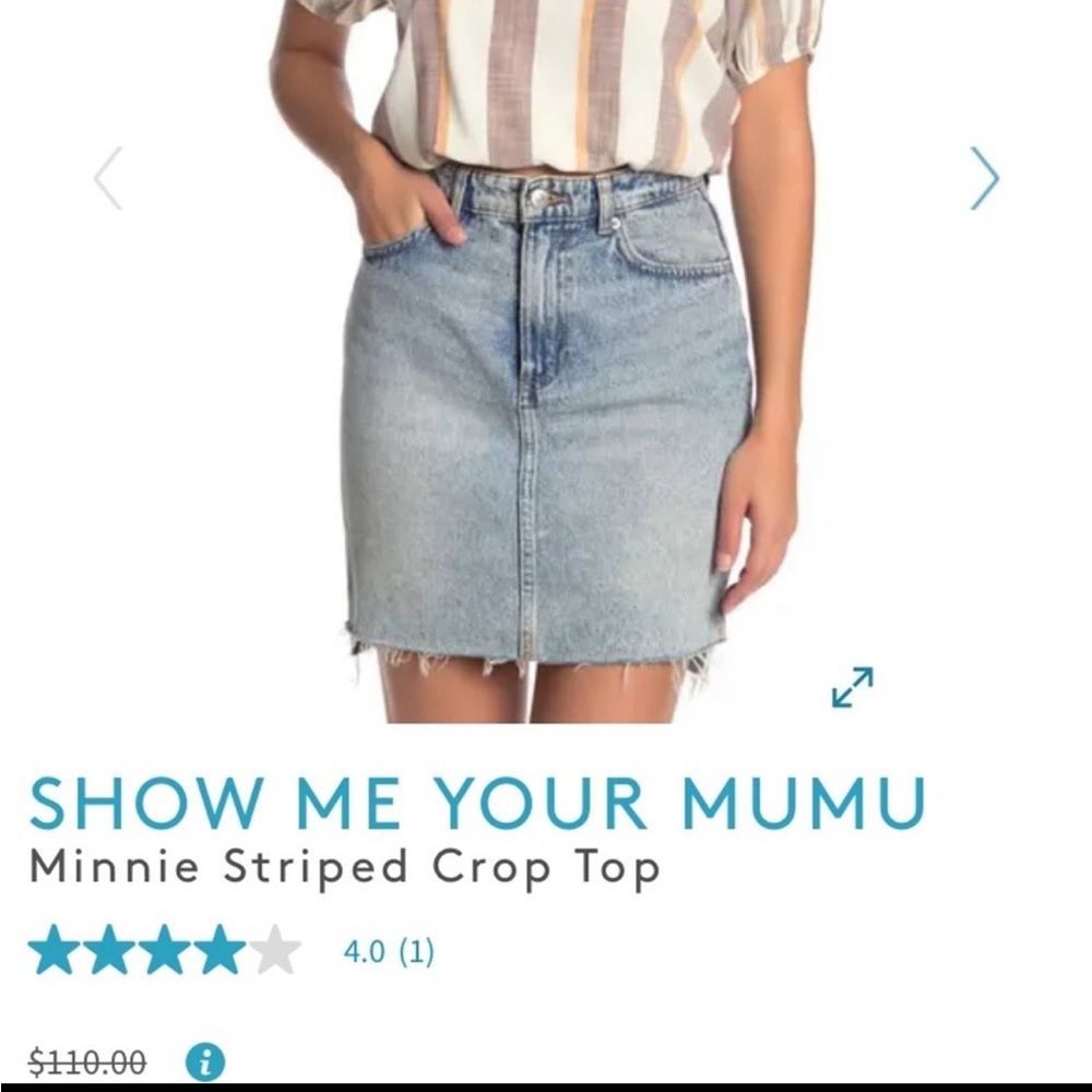 Show me your mumu Minnie striped crop top